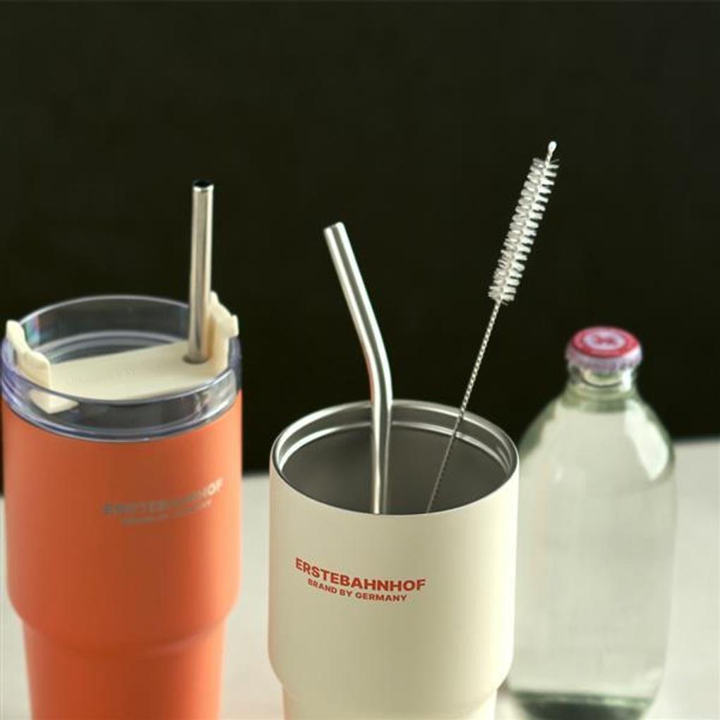 Набор щеток для чистки соломинок из нержавеющей стали Esteban Hoff 22,5 см прямые 4 шт. + щетка для чистки 1 шт.