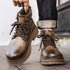 Ботинки Martin из коровьей кожи в стиле ретро, мужские, осенне-зимние, новые рабочие ботинки на платформе, короткие ботинки в британском стиле, дышащие, рабочие ботинки для улицы