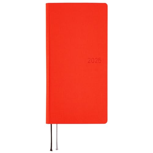 Ежедневник Hobonichi 2025 WeeksMEGA Colors/Chili Pepper Начинается в январе Еженедельник Еженедельный Левый Тонкий Вертикальный 213 Страниц Графических Заметок