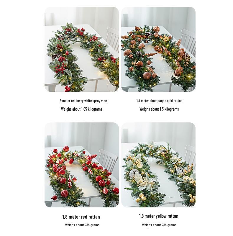 Christmas Wreath Vine: Door and Window Hanging Ornament for Festive Decor