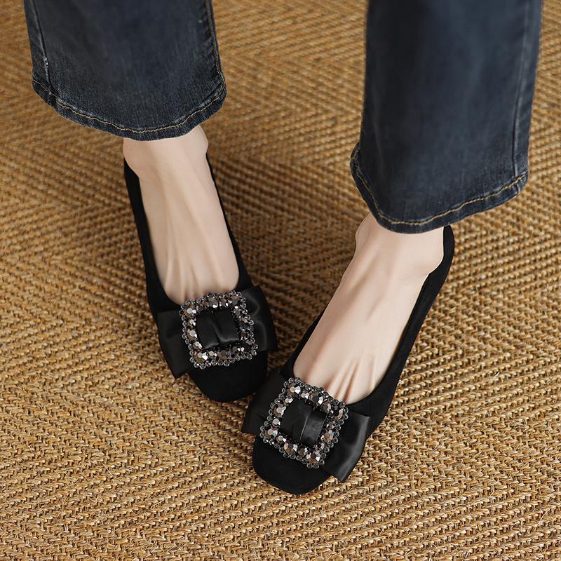 Krazing Pot Замшевые туфли весна-лето размер 41 средний каблук офисные женские туфли на высоком каблуке с кристаллами женские туфли-лодочки с квадратным носком и неглубокой подошвой