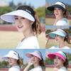 Women Breathable UV Protection Adjustable Sun Hat Sports Visors Empty Top Hat Beach Cap