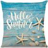 Summer Hot Style Ocean Style Pillow Beach Shell Pattern Blue Pillow Case Home Sofa Pillow Case Cushion Cover