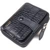 Practical Women's Purse Made of Genuine Textured Leather CANPELLINI Wallet 21491 Black