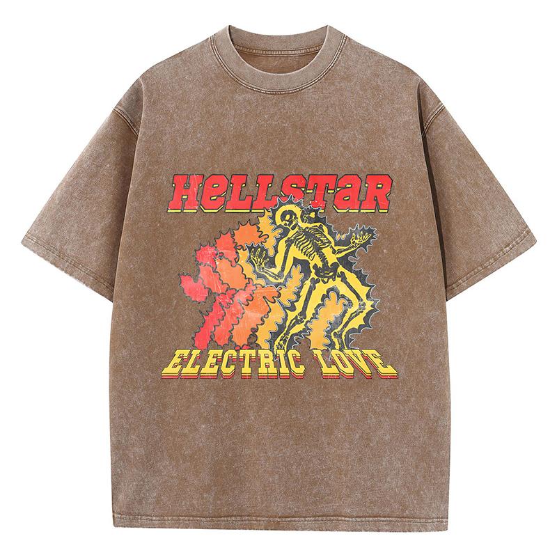 Винтажные женские футболки с кислотной стиркой, с принтами Electric Love, топы с коротким рукавом, с круглым вырезом, из хлопка, оверсайз, модная одежда