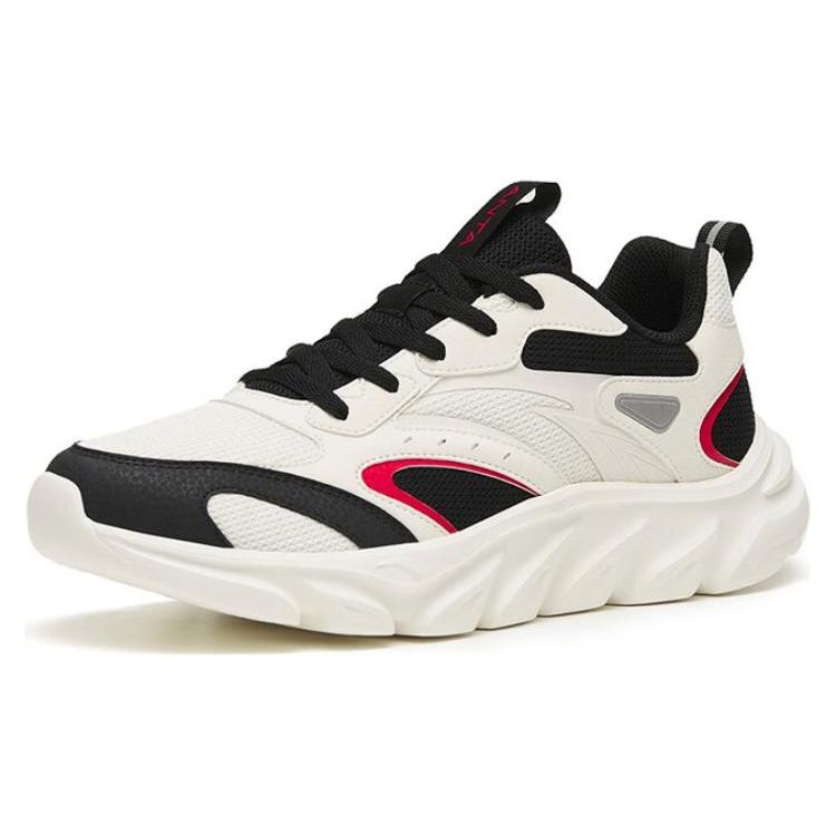 Anta Беговая серия Модные удобные универсальные амортизирующие нескользящие износостойкие низкие кроссовки для бега мужские кроссовки белые черные 112245575-3