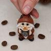Фигурка Гнома, Пьющего Кофе, Держащего Кружку Кофе, Статуэтка Гнома, Ручная Работа, Скульптура Гнома из Смолы, Кофе