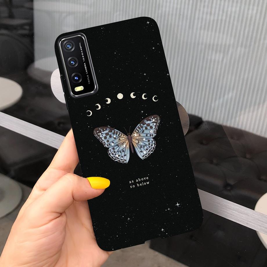 For Vivo V2027 Y20i Y20 Y20s Y11s Y12s Phone Case Candy Back Cover Soft Silicone Bumper Shell Daisy Dragon Bear Painting Capas