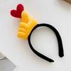 Hand Heart Funny Gesture Headband Plush Cosplay Hair Hoop Cute Plush Hairband  Photo Pros