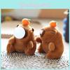 Plush Capybara Bubble Blowing Keychain With Soft Short Pile For Kids And Collectors