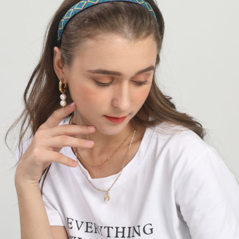 ЛАЛА Повязка на голову с африканским узором - ЗЕЛЕНАЯ