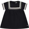 Платье с коротким рукавом и воротником-стойкой A0A1R Navy 12 месяцев 74 см [Petit Bateau]