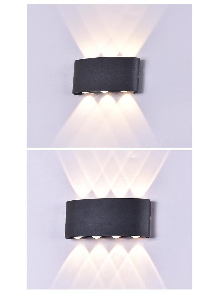 Kaiqi Минималистичный светодиодный уличный настенный светильник вверх/вниз, водонепроницаемое наружное освещение с двумя головками.