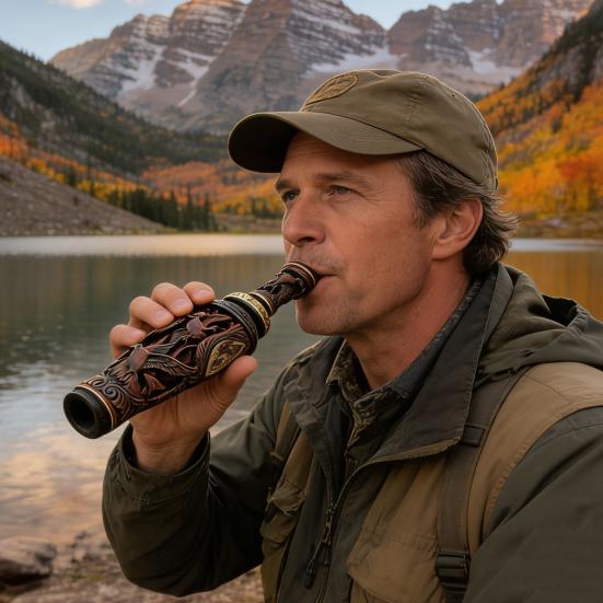 Ручная утиная свистулька для охоты, портативная, ручной работы, деревянная, реалистичный звук, для охоты на водоплавающих птиц, ворону, животное, привлекающая свистулька