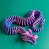 3D Printed Skeleton Snake Figurine Movable Joints Skeleton Snake Figure Articulated Animal Model Toy Home Office Bookshelf Desktop Decoration Ornament