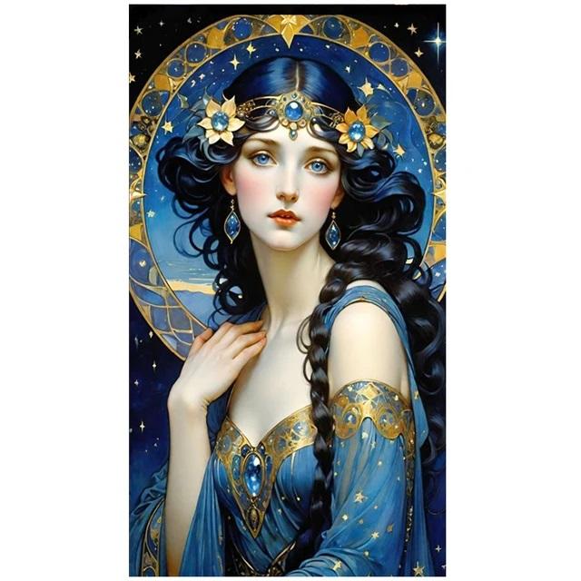 Большой размер мозаика красивая женщина новинка 2024 DIY полный набор алмазов для рисования портрет искусство вышивка крестиком стразы