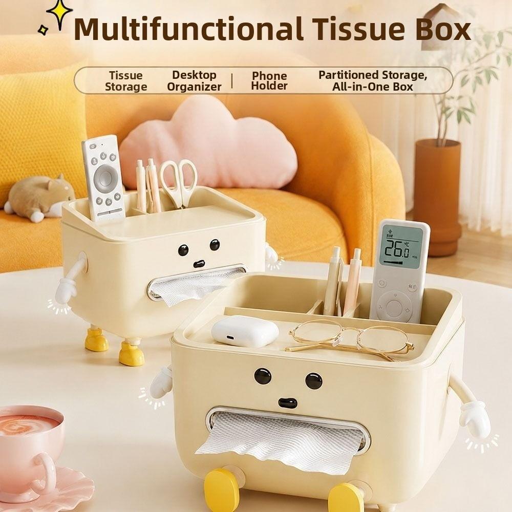 Dustproof Tissue Box with Lid Tissue Dispenser Storage Box Paper Towel Box Desktop