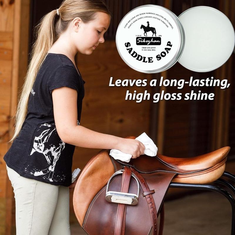 Premium Leather Saddle Cream Revitalize & Restore Deep Conditioning Waterproofing & Shine Enhancer for Horse Saddle Tack & Gear