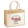 Cabas Jute Avec Poche Les Affaires D'une Sofia d'Enfer | Cadeau Femme Anniversaire Noël Sac De Shopping Grande Pochette