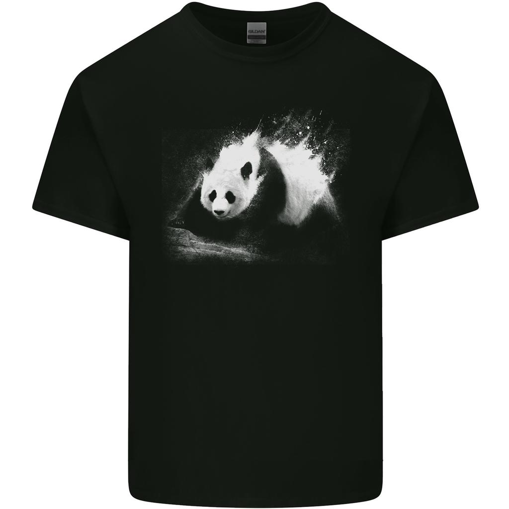 Abstract Panda Bear Ecology Mens Light Cotton T-Shirt