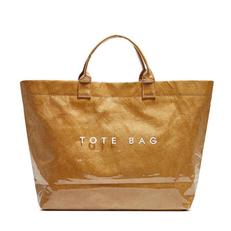 Модная винтажная сумка для поездок на работу из крафт-бумаги большой емкости