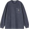 Carhartt WIP SS26 Свободная футболка с длинным рукавом и карманом Мягкое прикосновение Унисекс Топы I036862-1C-GD