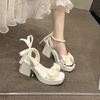 Girls shoes  shoe 2024 Summer New Girl Roman sandal Softness Child sandals pearl Princess shoe Sandal sandalias