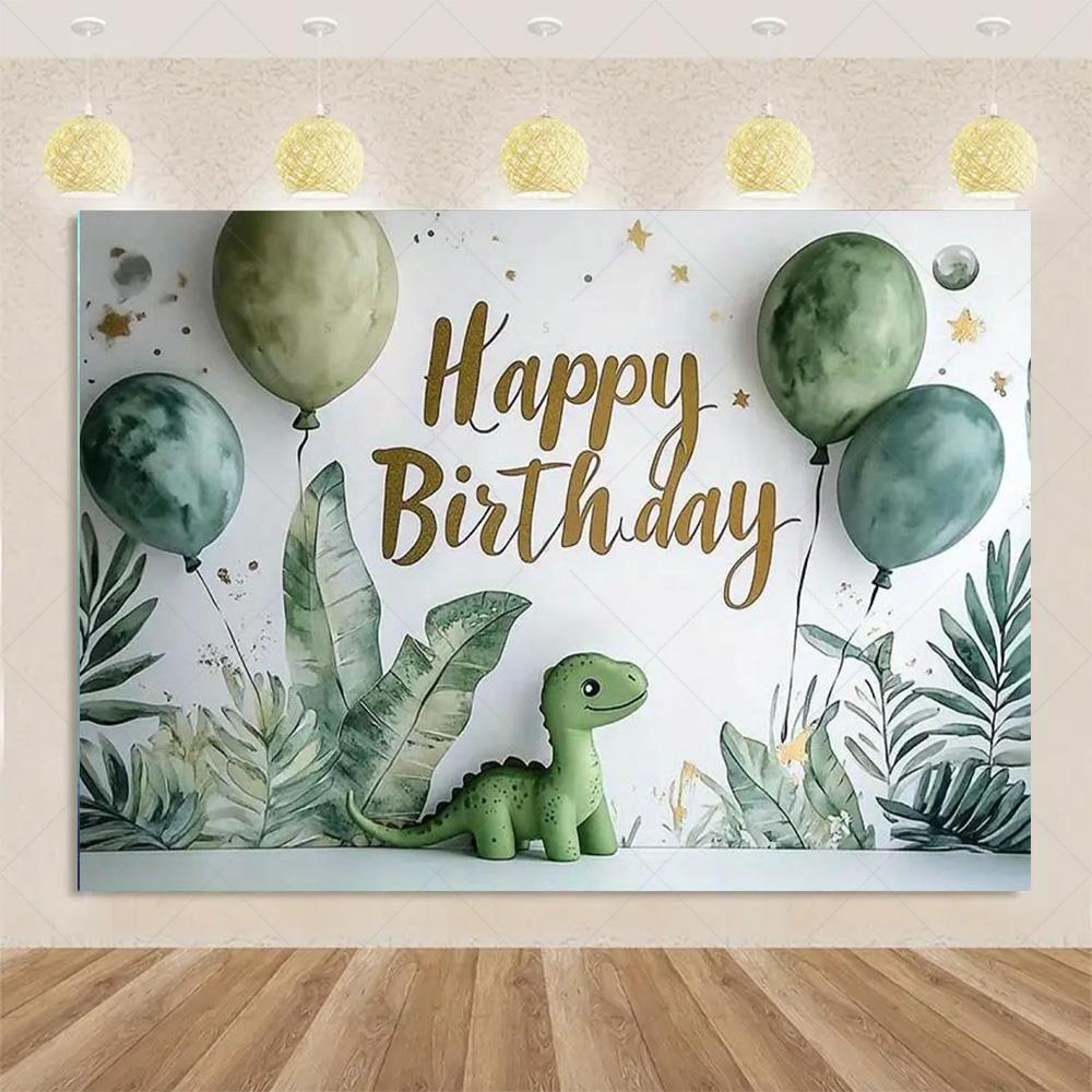 Cartoon Dinosaur Kid Birthday Party Decoration Jungle Animal Background Banner Jurassic World Woodland Backdrop For Baby Shower
