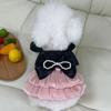 Pet Clothing Spring/summer New Flowing Light Dress Pearl Princess Dress Teddy Bear Dog Cat Thin Traction Skirt Small Dog Dress