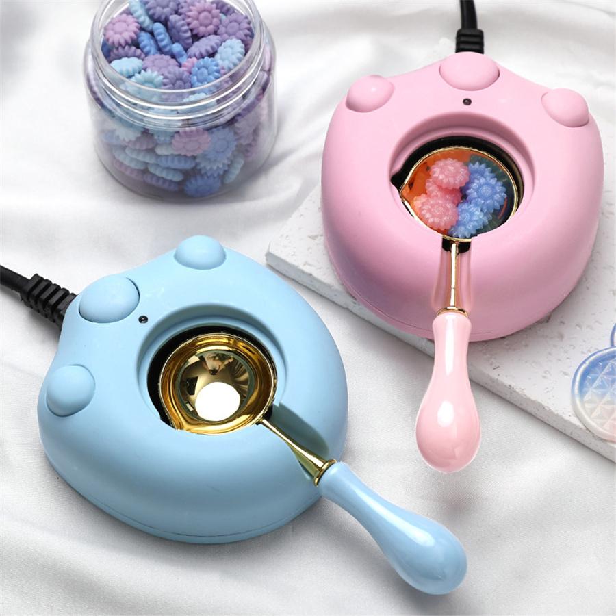 Электрический набор для нагрева восковых печатей, 1 электрическая плавилка для восковых печатей и 1 ложка для восковых печатей для штампа для восковых печатей для плавления восковых гранул