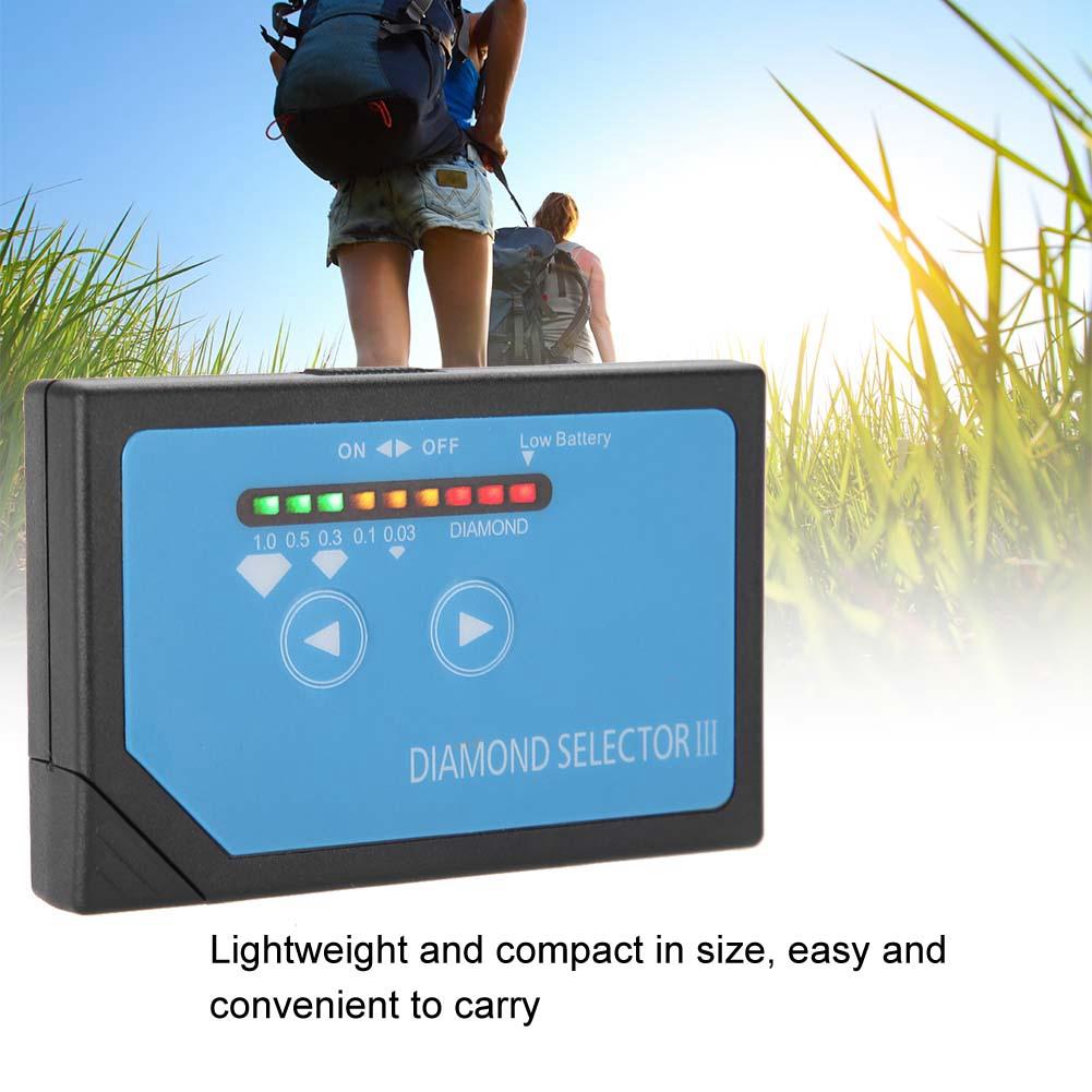 Практичный портативный инструмент для проверки ювелирных изделий Diamond Selector III со светодиодным индикатором