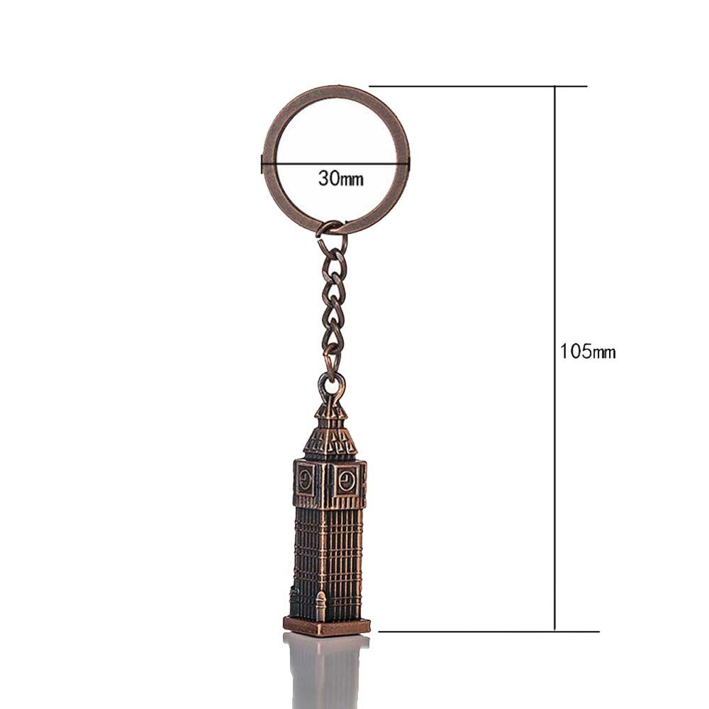 British Travel Souvenir Unisex Men Big Ben Clock Gifts Key Holder Metal Keychain Key Ring