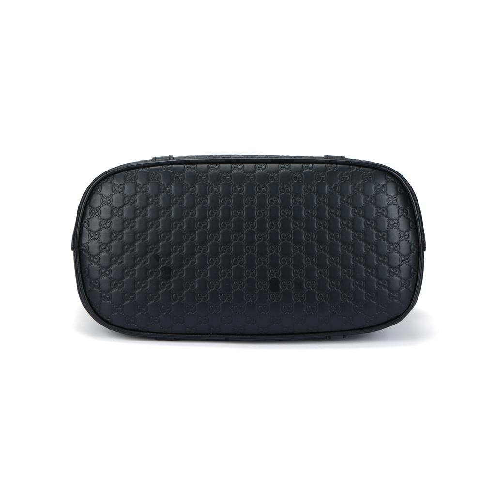 Gucci Gucci Old Flower Logo Embossed Leather Shell Bag Messenger Bag Small Female Black