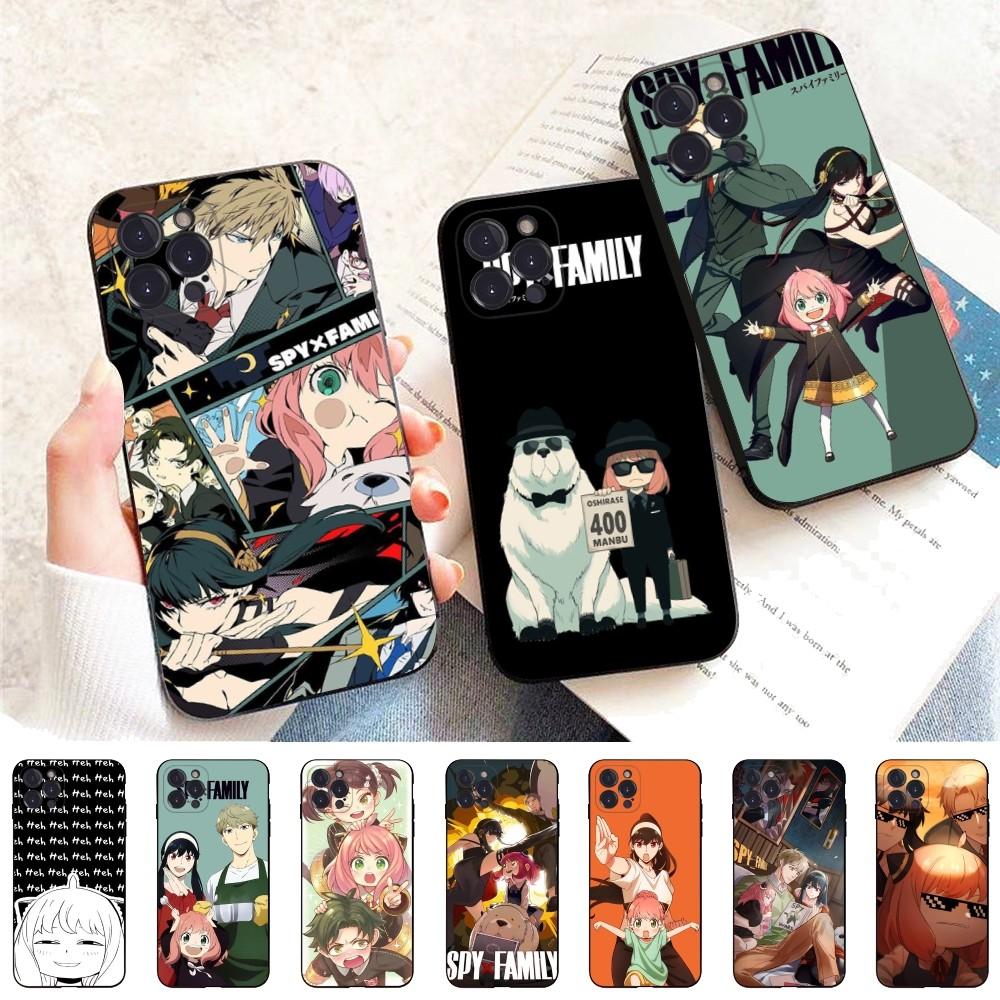 Мультяшный чехол для телефона SPY FAMILY Аниме Силиконовый Мягкий для iphone 15 14 13 12 11 Pro Mini XS MAX 8 7 6 Plus X XS XR Чехол