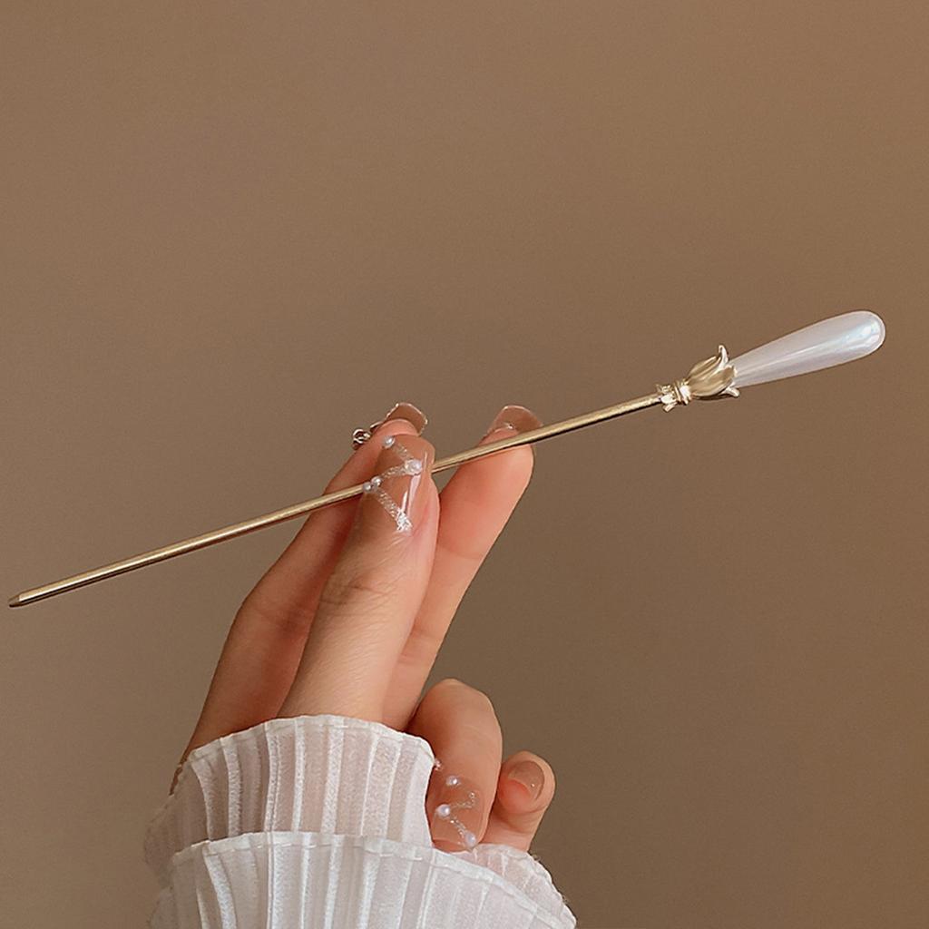 Elegant Flower Butterfly Hair Sticks Forks Ancient Chinese Chopsticks Style Hairpins Ponytail Holder Pearls Tassel Hair Jewelry