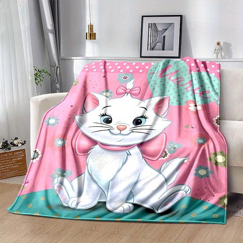 1pc. Cute Cartoon Marie Cat Blanket, Seasonal Universal, Home Decoration, Throw Blanket, Soft Flannel Throw Blanket, Versatile & Cozy for Be