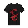 T-shirt O-neck Print Kung Fu Chinese Dragon Martial Arts Cotton Top Mens Custom Made Short-sleeved Fashion