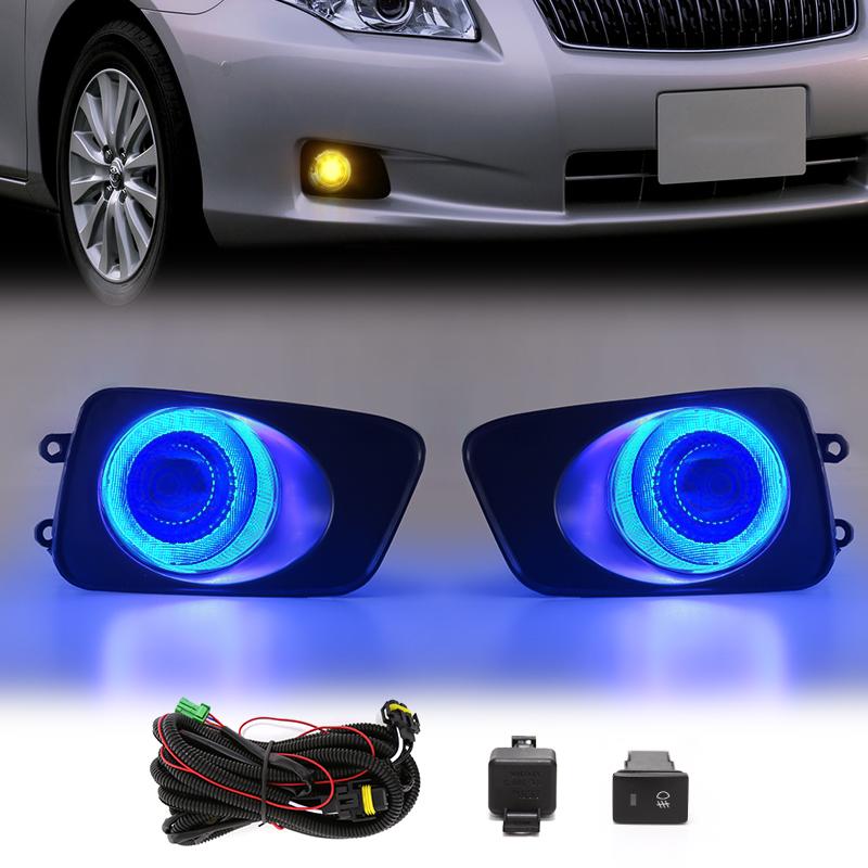 Светодиодные противотуманные фары для Toyota Corolla AXIO 2011 FIELDER 2007 DRL дневные ходовые огни провода реле переключатель белый желтый