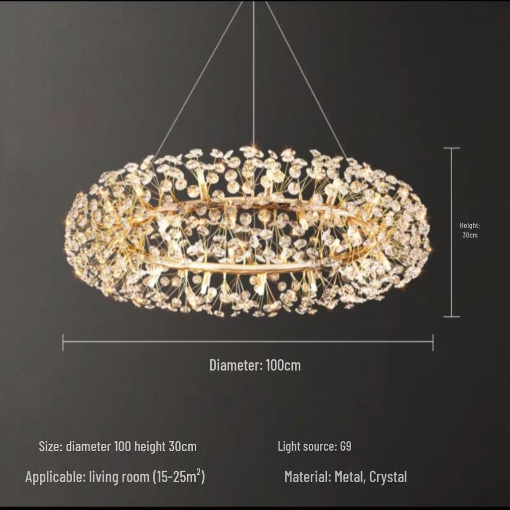 Скандинавский хрустальный подвесной светильник «Одуванчик» для гостиной, спальни и бара - Роскошное креативное освещение