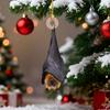 Bat Christmas Ornament Gothic Hanging Bat Tree Decoration Realistic Upside-Down Bat Christmas Tree Ornament for Holiday Home Decor