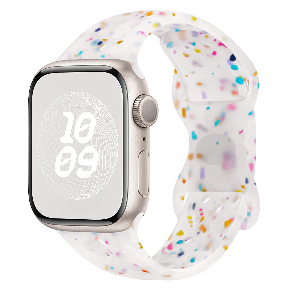 Оригинальный силиконовый ремешок для Apple Watch Band 44 мм 45 46 40 41 38 42 мм Correa Дышащий iwatch series 10 9 8 SE 7 6 Ultra 2 49 мм