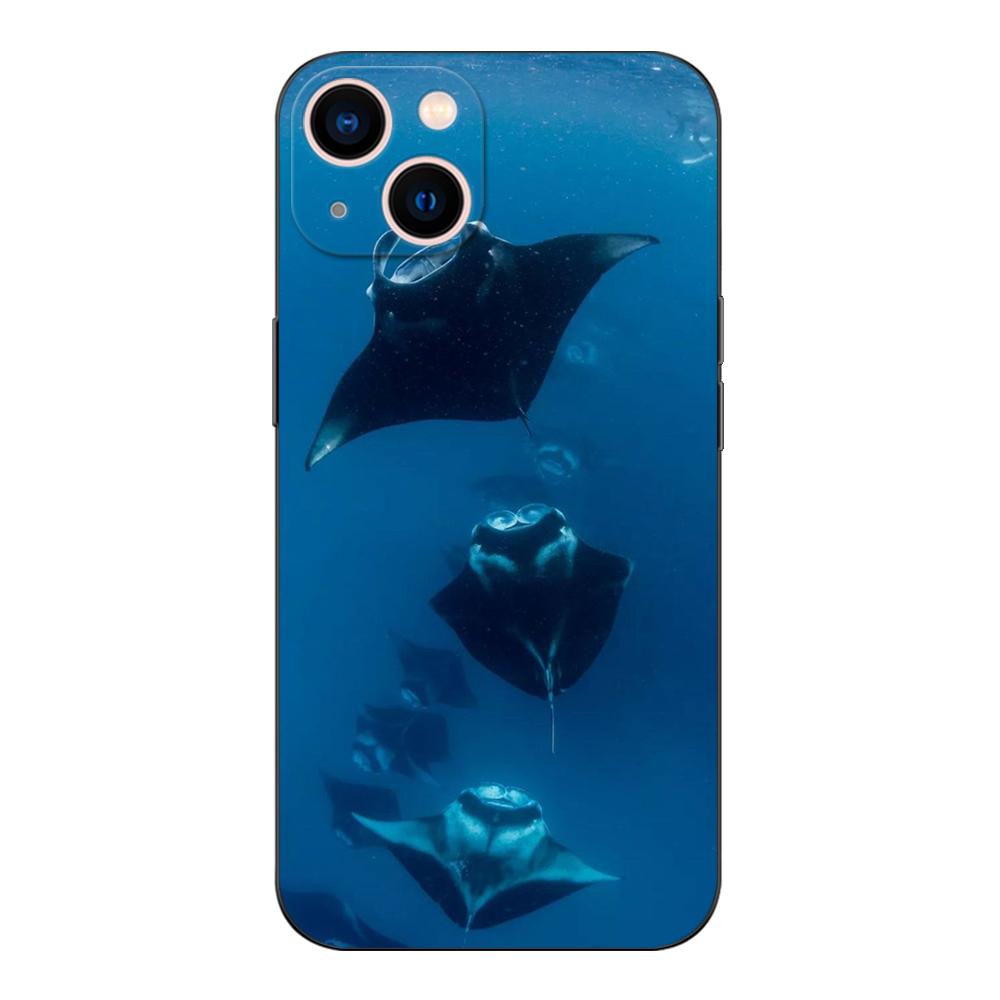 Black Tpu Case For Vivo Y16 Y02S Y22S Y22 Y77 V25 V25E Back Cover Animal Manta Ray