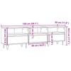 TV Stand Rustic Wood Look 150 x 30 x 44.5 cm Engineered Wood