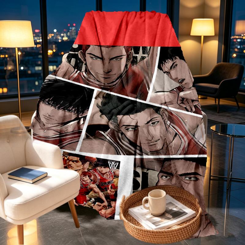 SLAM DUNK Print Blanket - Soft & Comfortable, for Bedroom, Travel, Sofa, Home Decoration - Birthday Christmas Gift for Friend