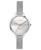 Oui & Me Petite Amourette Silver Sunray Dial Stainless Steel Mesh Quartz ME010140 Women's Watch