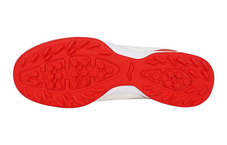 Li Ning YOUNG TF Трава Скользкие Защита от ударов Амортизация Низкие Детские Футбольные Бутсы Белый Красный YSTT006-1