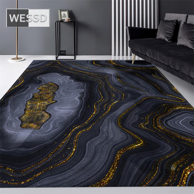 Скандинавские черные золотые мраморные роскошные ковры для гостиной, спальни, мягкие водопоглощающие коврики для ванной комнаты, коврик для прихожей, 3D ковер