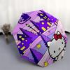 1pc Hello Kitty Christmas Edition Automatic Opening/Closing Umbrella with Foldable Design, 8-Rib Iron Frame Outdoor Umbrella, Festive Gift for Fans, T
