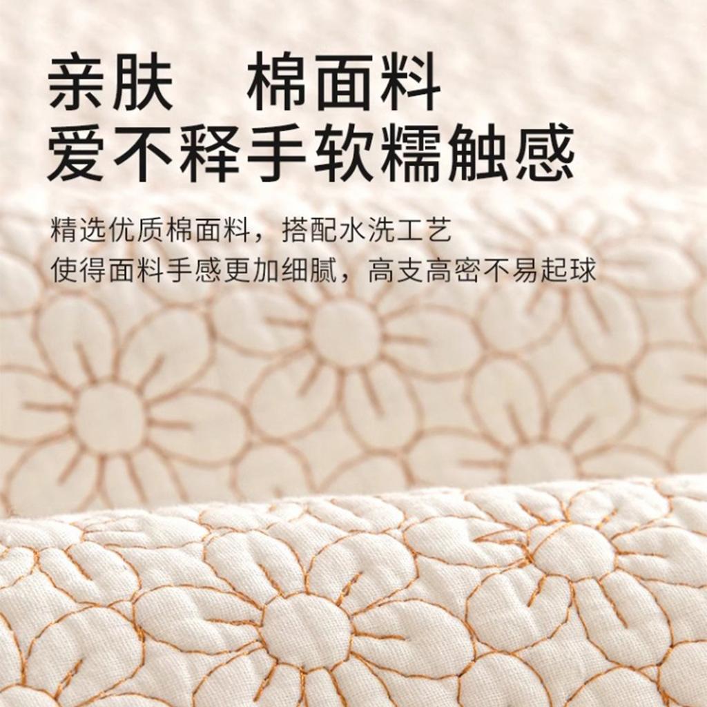 Korean Single Pure Cotton Sofa Cushion, Universal Fabric For All Seasons, Non-Slip Sofa Cover, Sofa Towel, Pastoral Cream Wind Sofa Seat
