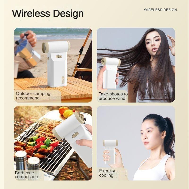 Мини 3-скоростной бесщеточный двигатель турбовентилятор портативный фен небольшой вентилятор USB наружное охлаждающее устройство